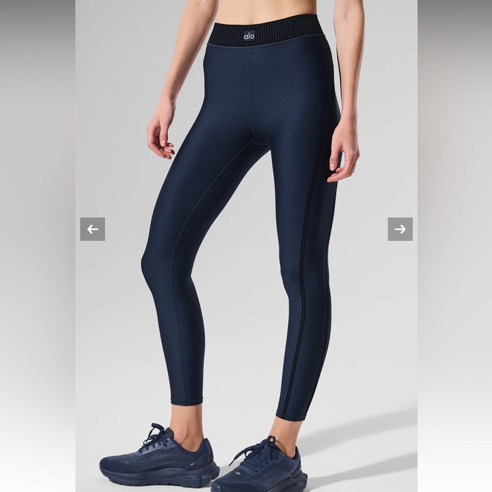 ALO Yoga Navy Blue High-Waist Leggings